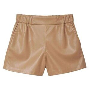 NWT ANINE BING Koa Faux-Leather Shorts Size Small